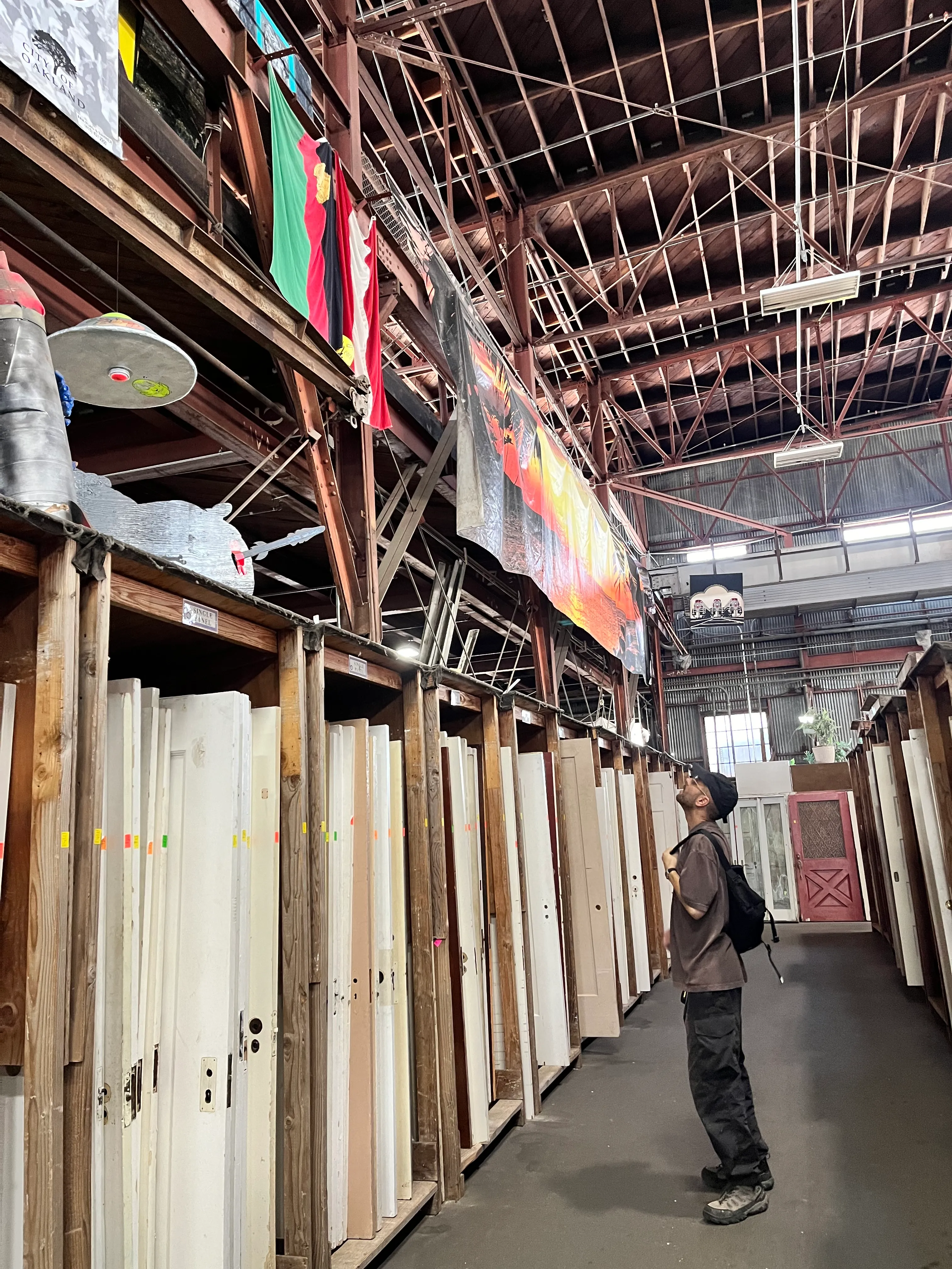 Me and the Republic of Afghanistan 1974 Flag at Urban Ore, Berkeley, CA